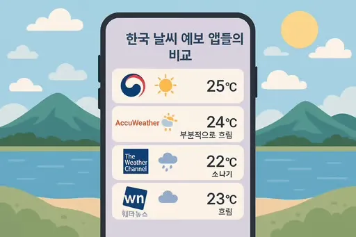 장기예보 단기예보, 일기예보 보는 방법