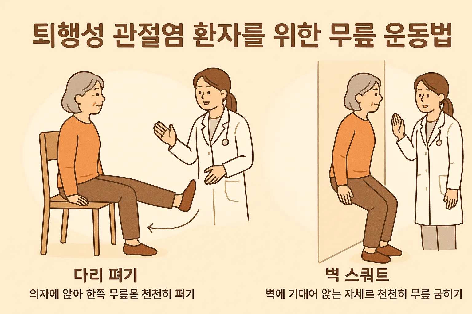 퇴행성 관절염, 이제는 통증 없이 걷자!
